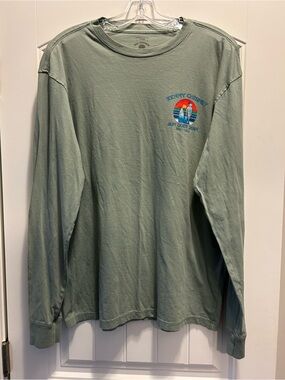 Kenny Chesney 'Sun Goes Down' Concert Long Sleeve Tee - Sage Green Large EUC